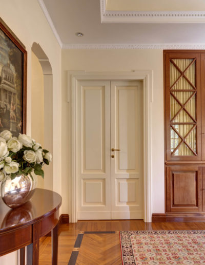Porte interna doppio in legno colore bianco classico